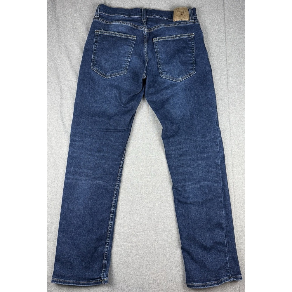 True Craft Athletico Jeans Mens 30x30 Dark Wash Straight Stretch Denim - Picture 2 of 9